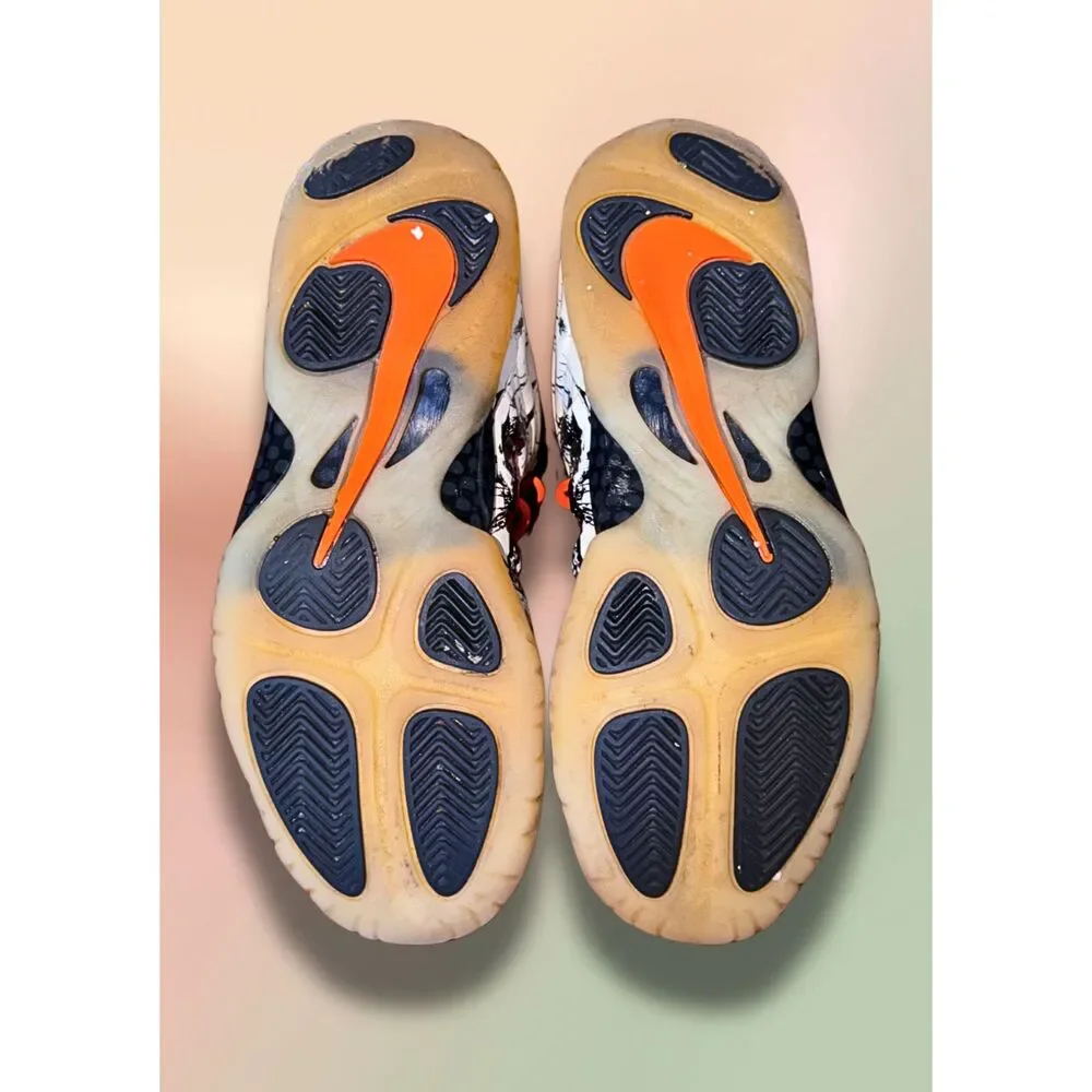 Nike Air Foamposite One GS Shattered Backboard Black Orange White Shoes Size 5Y